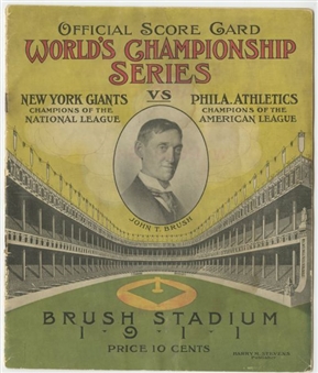 1911 New York Giants vs. Philadelphia Athletics World Series Program